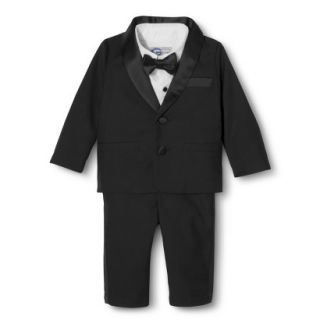 G Cutee Newborn Boys 4 Piece Tuxedo with Shirtzie   Ebony 12 M