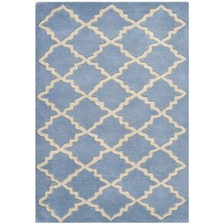 Safavieh Handmade Moroccan Chatham Blue Grey Wool Rug (23 X 5)