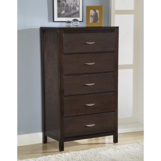 Domusindo Tapered Leg Five drawer Chest With Half Moon Pull Brown Size 5 drawer