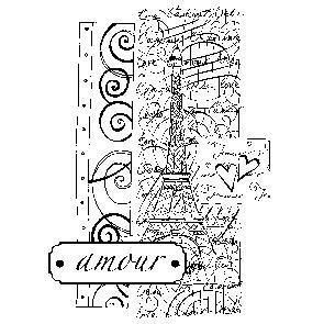 Penny Black Mounted Rubber Stamp 4.25 X3   City Of Love