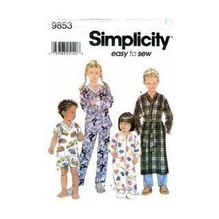 Simplicity 9853 Toddlers' & Child's Loungewear Size AA (1/2, 1, 2)