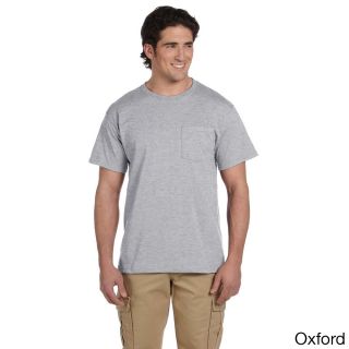 Jerzees Jerzees Mens 50/50 Heavyweight Blend Pocket T shirt Grey Size XXL
