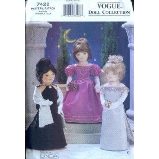 Vogue 7422   18 Inch Doll Evening Gowns   Patterns for 3 Dresses (Vogue Doll Collection, Also Sold as Vogue 757) Linda Carr Books