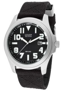 Citizen BM6400 00E  Watches,Mens Black Dial Black Canvas, Casual Citizen Eco Drive Watches