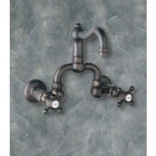 Rohl A1418LCPN, Rohl Bathroom Faucets, Wall Mount Bridge With Swarovski Cry   Polished Nickel   Bathroom Sink Faucets  