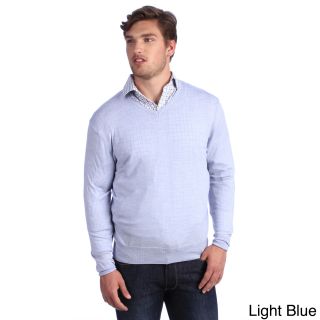 Luigi Baldo Luigi Baldo Italian Made Mens Fine Gauge Merino V neck Sweater Blue Size S