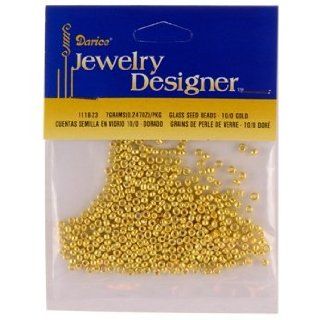10/0 Glass Seed Beads, Gold, 7 Gram Pkg