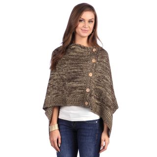 Leisureland Brown Wool Yarn Crocheted Shawl