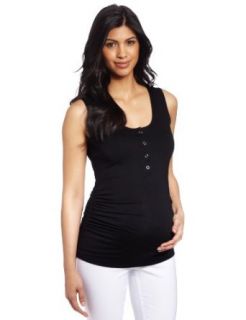 NOM Women's Maternity and Nursing Ruched Snap Tank Top Maternity Nursing T Shirts