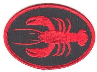 Lobster iron on embroidered patch