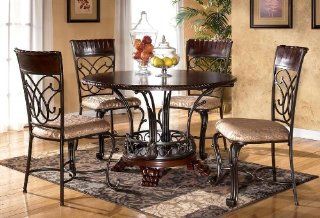 5PC Round Dining Table and Side Chairs Set Furniture & Decor