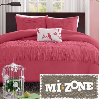 Mi Zone Mizone Alyssa 4 piece Comforter Set Pink Size Twin