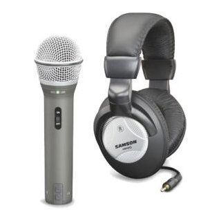 Samson Q2U Handheld Dynamic USB Microphone with Headphones and Accessories Musical Instruments