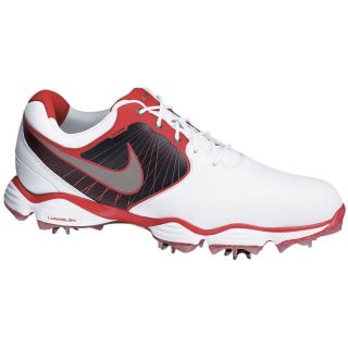 Nike Mens Lunar Control Ii White/ Black/ Red Golf Shoes