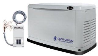 Centurion 5896 20, 000 Watt Liquid Propane/Natural Gas Air Cooled Standby Generator With Transfer Switch  Power Generators  Patio, Lawn & Garden
