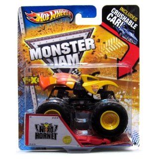 Hot Wheels Monster Jam, Nitro Hornet 1st Editions 2013, with Crushable Car. 164 Scale (small truck). Toys & Games