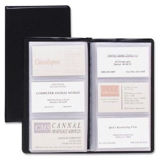TOPS Cardinal Sealed Vinyl 72 Card File, Black, (751 610)  Business Card Filing Products 