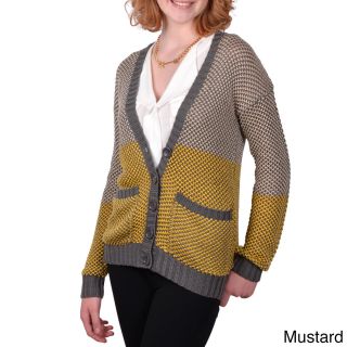 Journee Collection Journee Collection Juniors V neck Cardigan Sweater Yellow Size S (1  3)