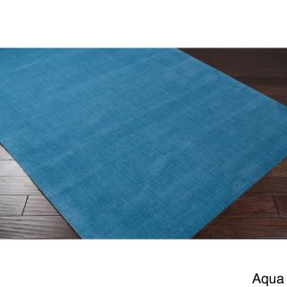 Surya Carpet, Inc. Hand loomed Decker Casual Solid Area Rug (76 X 96) Blue Size 76 x 96