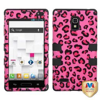 MyBat LGP769HPCTUFFIM005NP Rugged Hybrid TUFF Case for LG Optimus L9/Optimus 4G   Retail Packaging   Leopard Skin/Black Cell Phones & Accessories