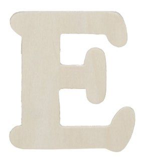Darice 9181 E Wooden Cutout, Letter E   Childrens Wood Craft Kits
