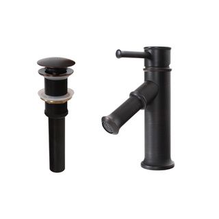 Elite Tall Single handle Oil Rubbed Bronze Bathroom Sink Faucet With Pop up Drain