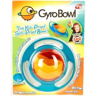 Gyro Bowl No spill Snack Rotating Bowl In Orange
