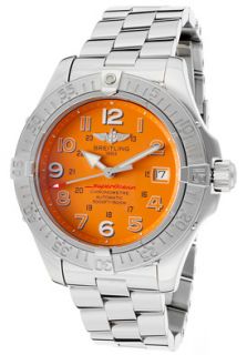 Breitling A1736006/O506 SS  Watches,Mens Aeromarine Automatic/Mechanical Orange Dial Stainless Steel, Luxury Breitling Automatic Watches