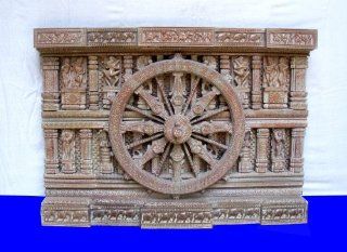 Shop Home Decor Konark Wheel Hand Carved Stone Architectural Figures of Konark Sun Temple at the  Home Dcor Store. Find the latest styles with the lowest prices from Mogul Interior