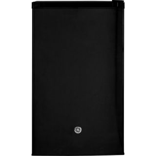 GE 4.4 cu ft Freestanding Compact Refrigerator with Freezer Compartment (Black)