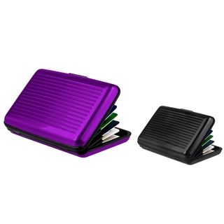 Basacc Purple/ Black Aluminum Business Card Case