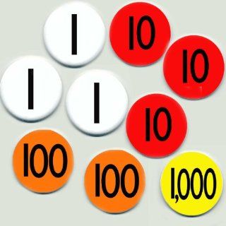 Place Value Disks Magnet Buttons Singapore Math Set of 64 Health & Personal Care