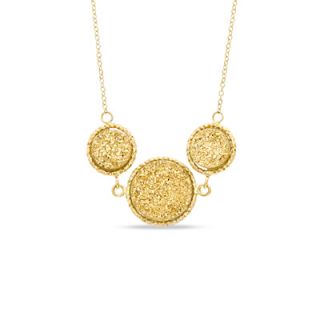 Yellow Drusy Trio Necklace in 14K Gold   Zales