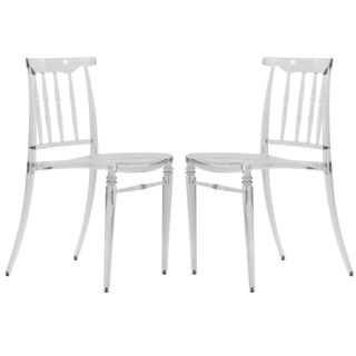 Norco Clear Transparent Plastic Dining Chairs (set Of 2)