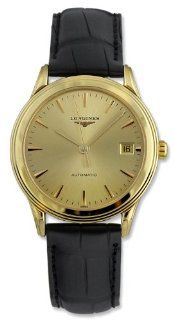 Longines Flagship Automatic 18kt Gold Mens Strap Watch Calendar L4.774.6.32.2 Watches