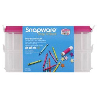 SNAPWARE Snap N Stack Home Storage Kids Pink 6" x 9" Rectangle   2 Layers Kitchen & Dining