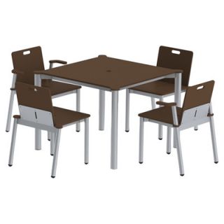 Elan Furniture Bridge II 5 Piece Dining Set GD BT2TDX 363630ASHV 10001