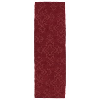 Trends Red Damask Wool Rug (26 X 8)