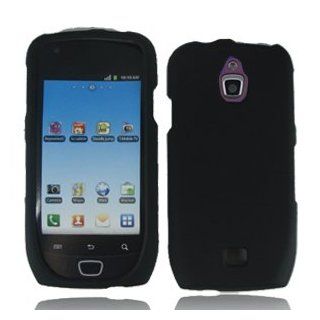 For T Mobil Sansung Exhibit 4G T759 Accessory   Rubber Black Case Cover Cell Phones & Accessories