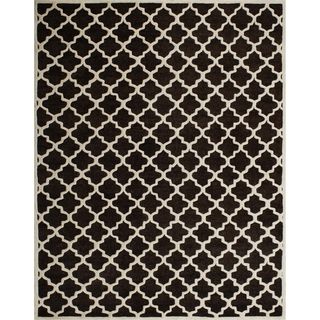 Safavieh Handmade Precious Charcoal Geometric Polyester/ Wool Rug (8 X 10)