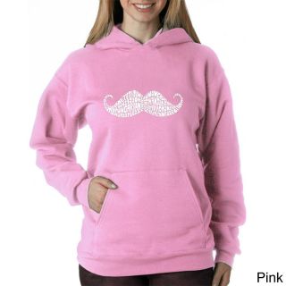 Los Angeles Pop Art Los Angeles Pop Art Womens Moustache Sweatshirt Pink Size XL (16)