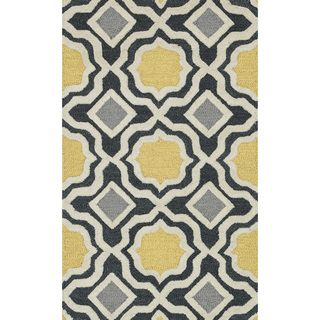 Hand tufted Tatum Charcoal/ Gold Wool Rug (23 X 39)