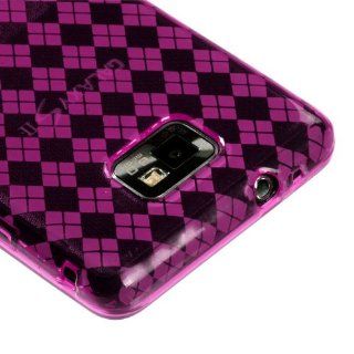 Asmyna ASAMI777CASKCA063 Argyle Slim and Durable Protective Cover for Samsung Galaxy S II/SGH i777   1 Pack   Retail Packaging   Hot Pink Cell Phones & Accessories