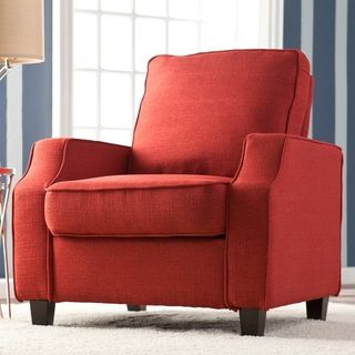 Upton Home Corey Cherry Red Upholstered Arm Chair