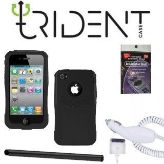 Trident Black Aegis Case and Car Charger for Apple iPhone 4s, 4. Comes with Radiation Shield, Car charger and Stylus Pen. Cell Phones & Accessories