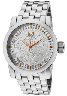 Marc Ecko E11506G1  Watches,Mens Etched White Crystal Silver Textured Dial Stainless Steel, Casual Marc Ecko Quartz Watches