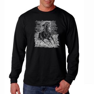 Los Angeles Pop Art Mens Horse Breeds Long Sleeve T shirt