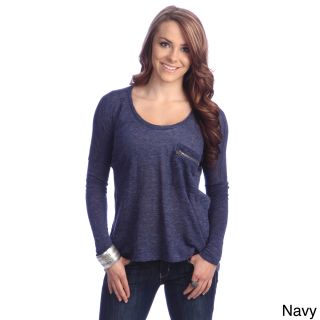 365 Apparel Hadari Womens Relaxed Fit Chest Pocket Top Navy Size S (4  6)