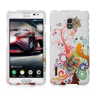  VMG For LG Optimus F7 US780 (US Cellular, Boost Mobile) Cell Phone Matte Hard Case Cover   White Colorful Abstract Floral Flower [SPECIAL PROMO PRICE] 