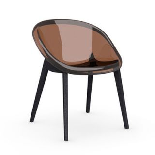 Calligaris Bloom Slant Leg Chair CS/1389_P Frame Finish Graphite, Seat Color
